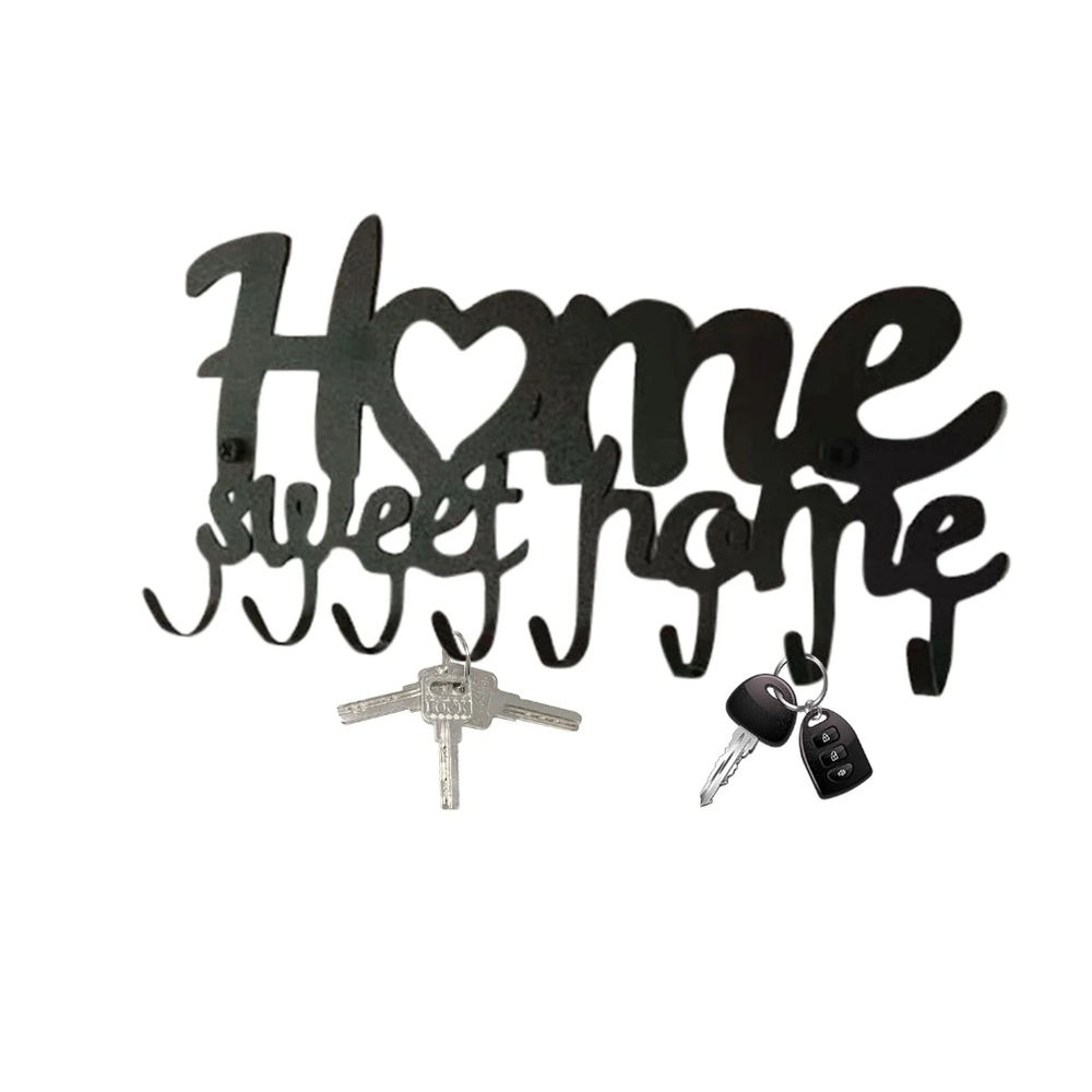 Black Home Sweet Home Wall Hook